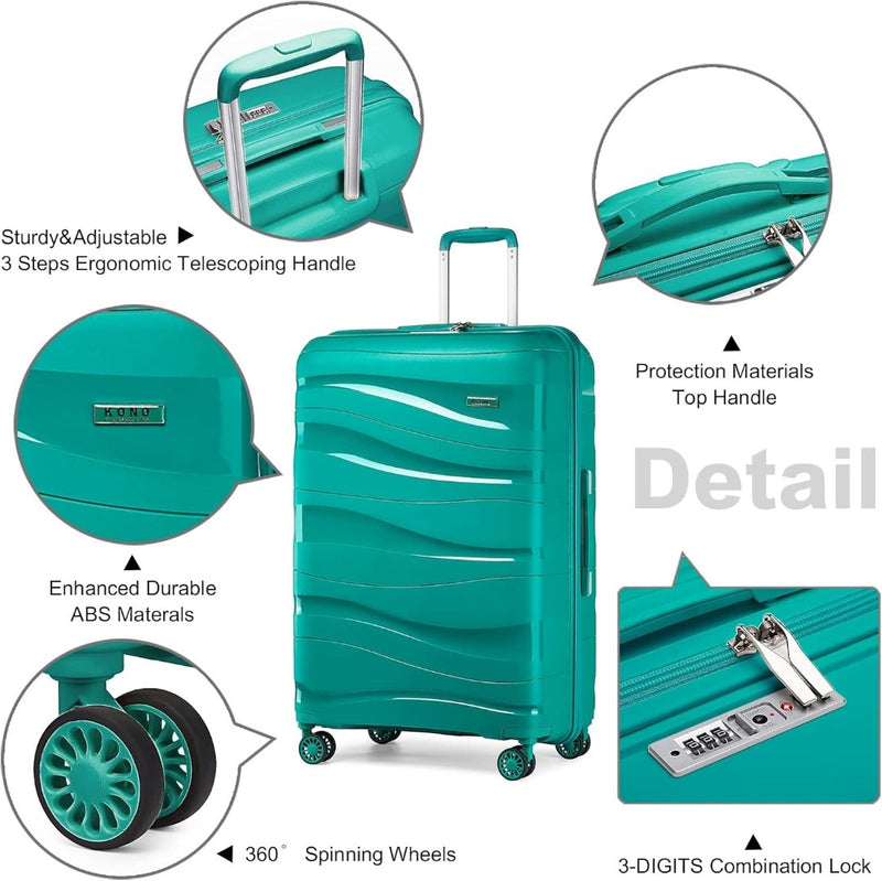 Suitcase with TSA Lock 24" Turquoise