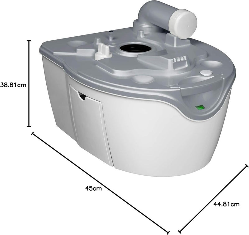 Portable Tolliet- Electric Thetford 92306 Porta Potti Toilet in White Grey