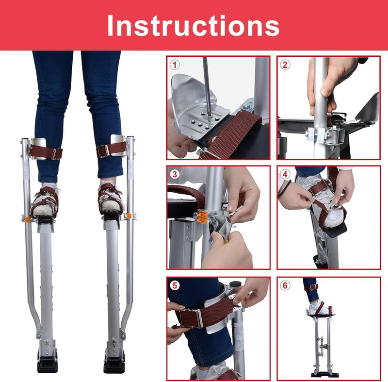 Aluminum Drywall Stilts 18"-30"