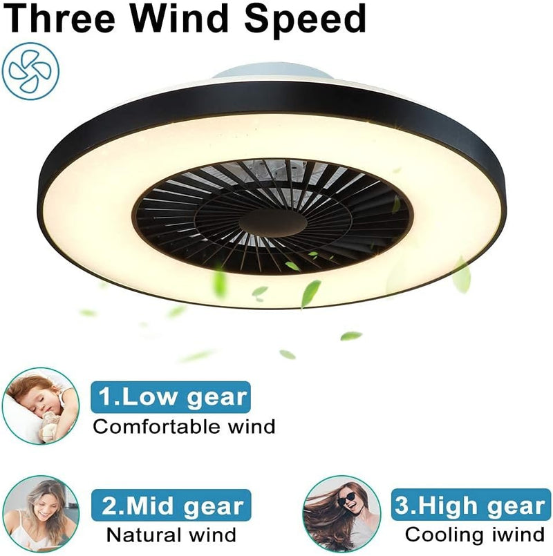 59cm Modern Ceiling Light with Fans and Remote contraol