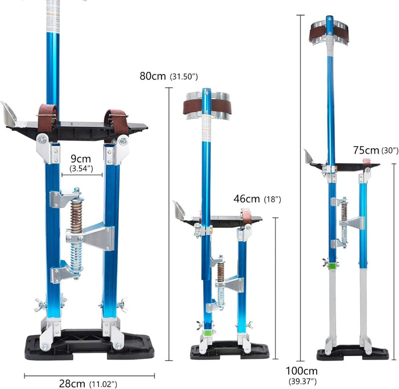 Aluminum Drywall Stilts 18"-30"