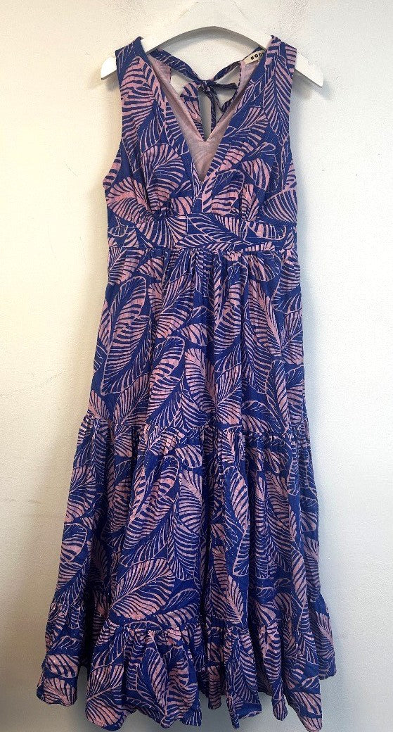 BODEN Serena Cotton Tie Maxi Dress UK 12P Petite