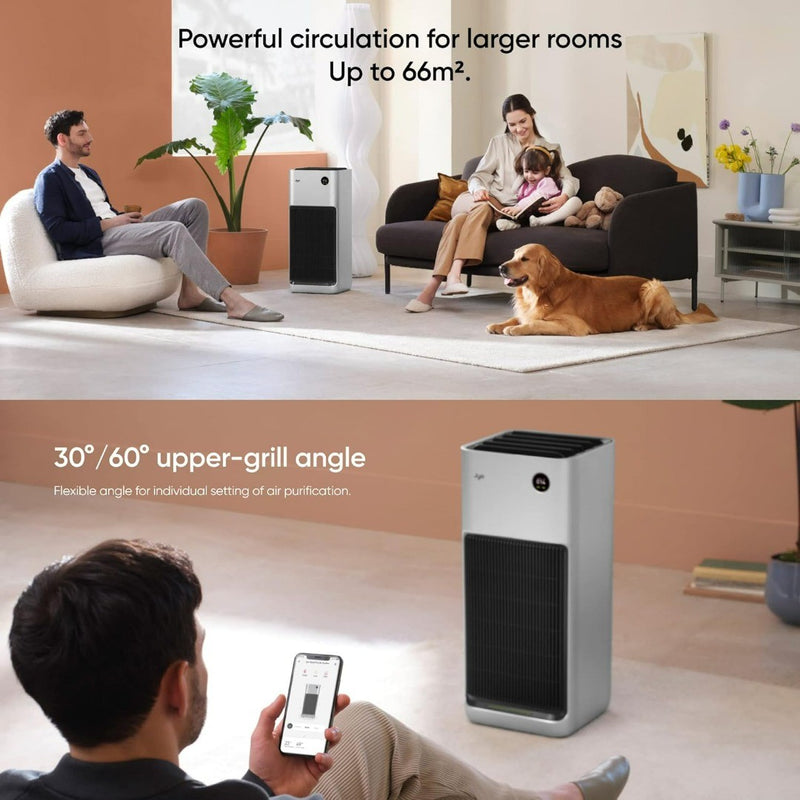 Jya Fjord Pro Air Purifier with low Noise Level and effective coverage in silver