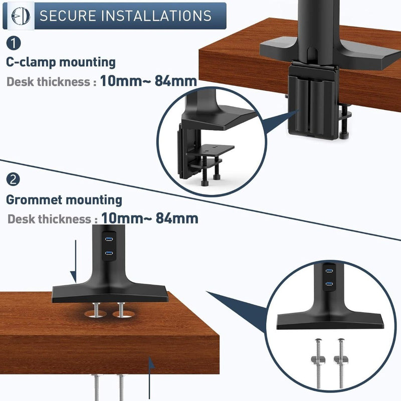 Single Monitor Arm Desk Mount