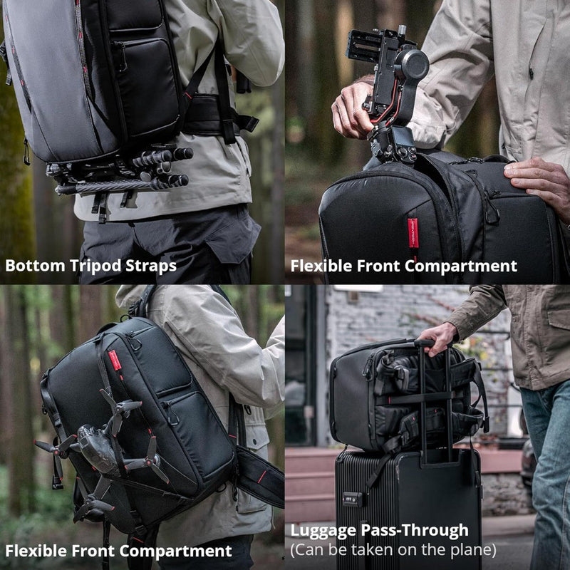 Camera Backpack 25-33L with Shoulder Bag