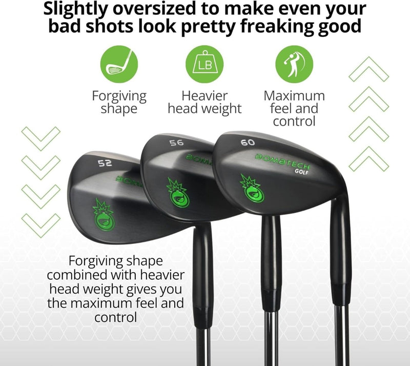 Premium Golf Wedge Set-52,56,60Degrees Golf Wedges