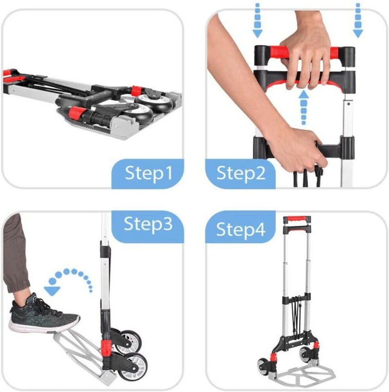 Heavy Duty Folding Hand Truck Aluminium Trolley