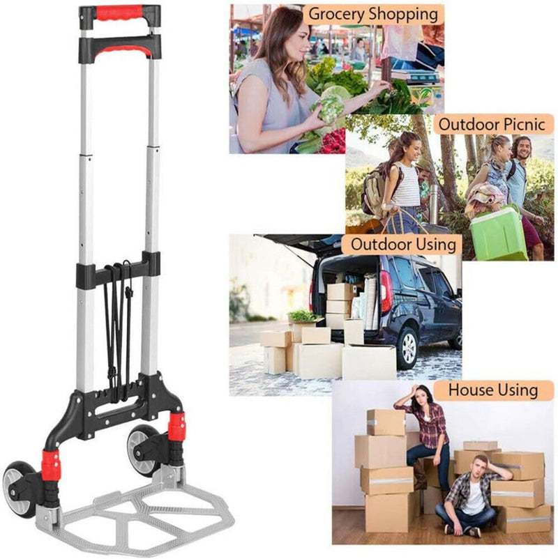 Heavy Duty Folding Hand Truck Aluminium Trolley