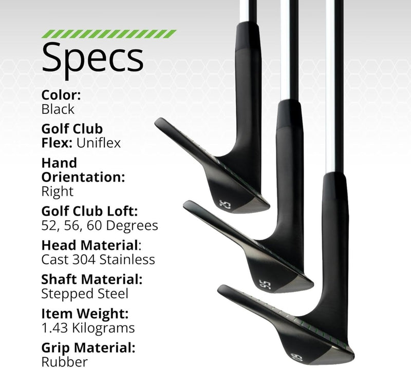 Premium Golf Wedge Set-52,56,60Degrees Golf Wedges