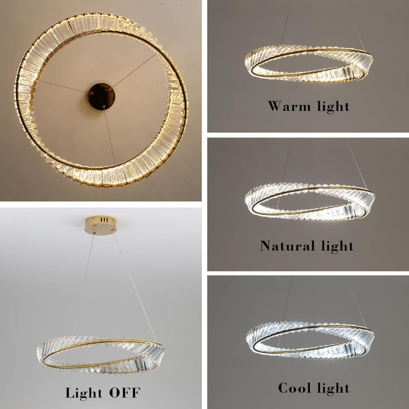 Golden Ceiling Light - Irregular Rings