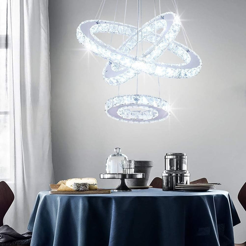 Modern Crystal Chandeliers LED Chandelier (Cool White)