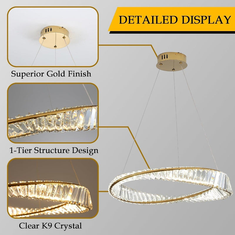 Golden Ceiling Light - Irregular Rings