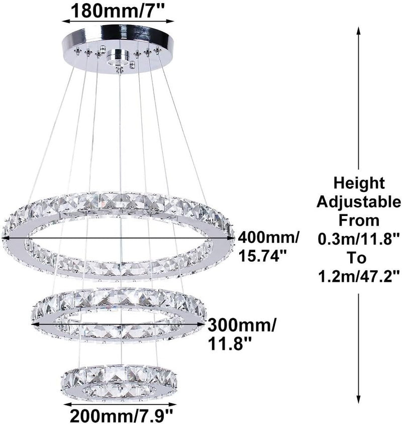 Modern Crystal Chandeliers LED Chandelier (Cool White)