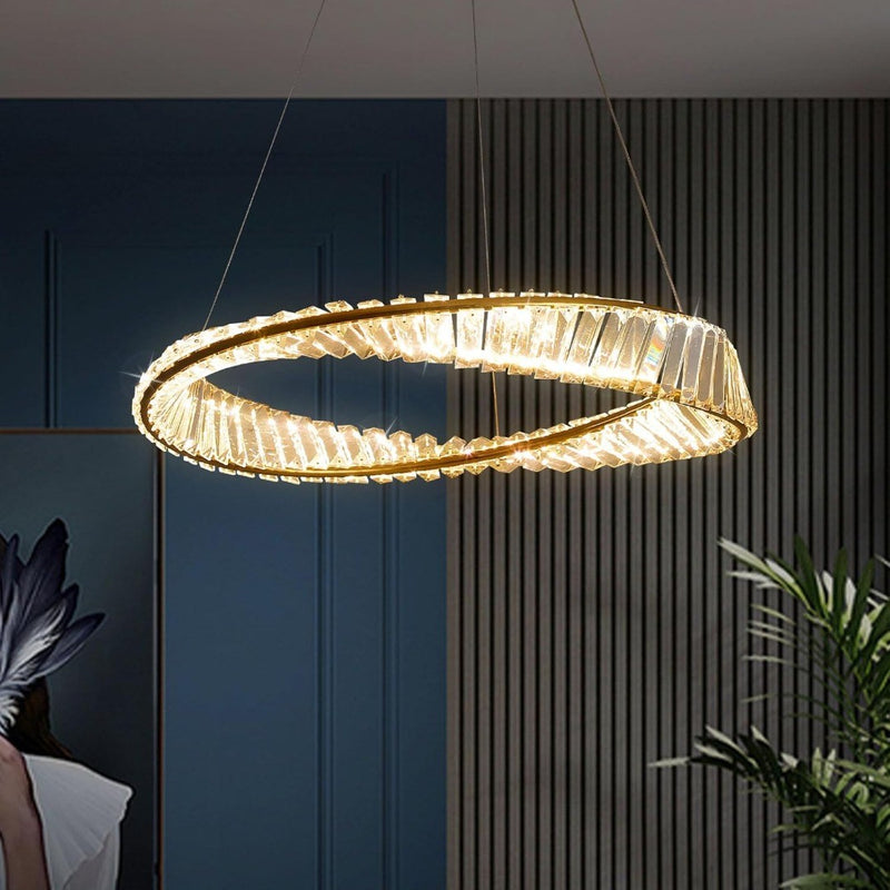 Golden Ceiling Light - Irregular Rings