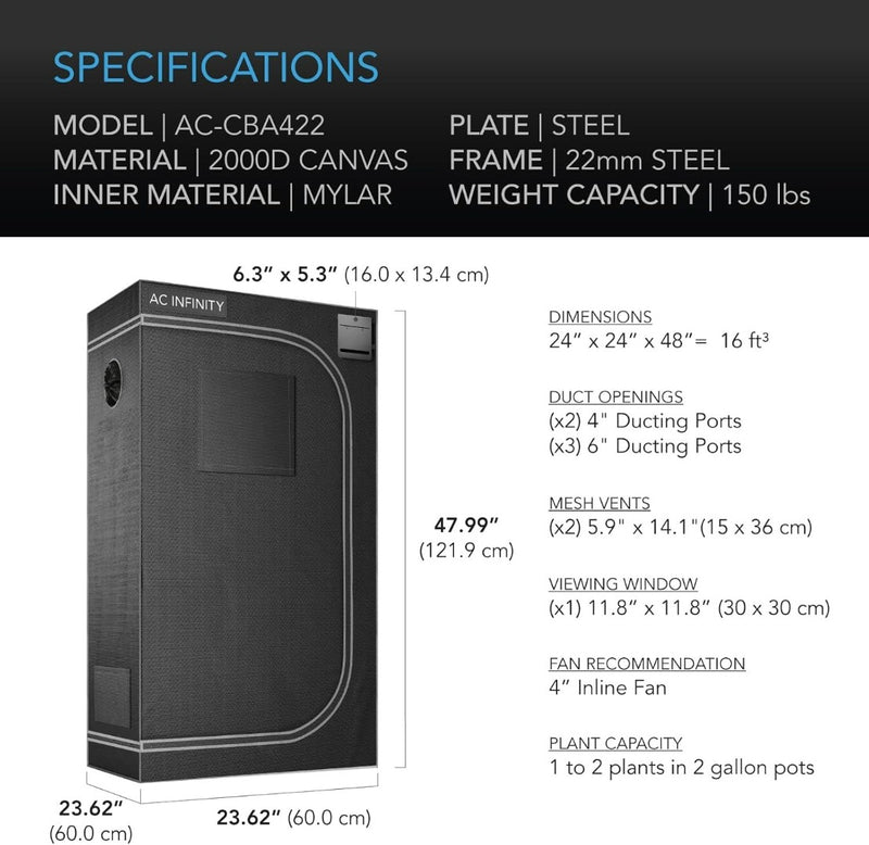 AC Infinity CLOUDLAB 422 Advance Grow Tent