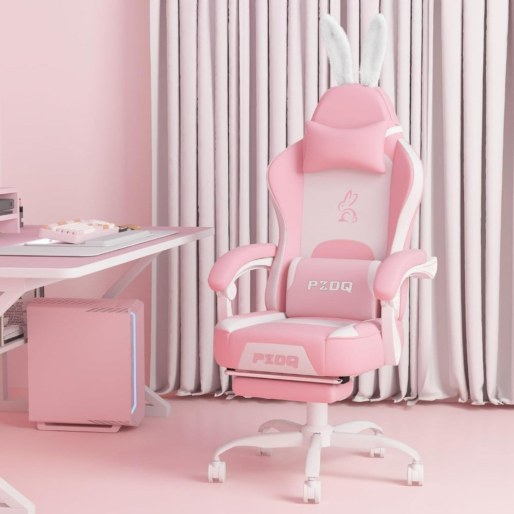 Kawaii Autofull Bunny Chair Gaming Setup Autofull Pink Gaming
