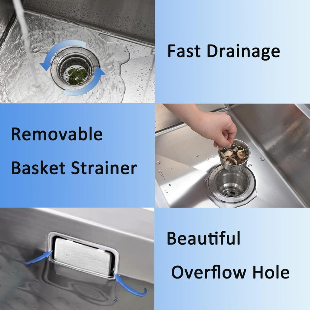 Single Bowl Kitchen Sink 70x40cm Brushed Stainless Steel | Scope Online ...