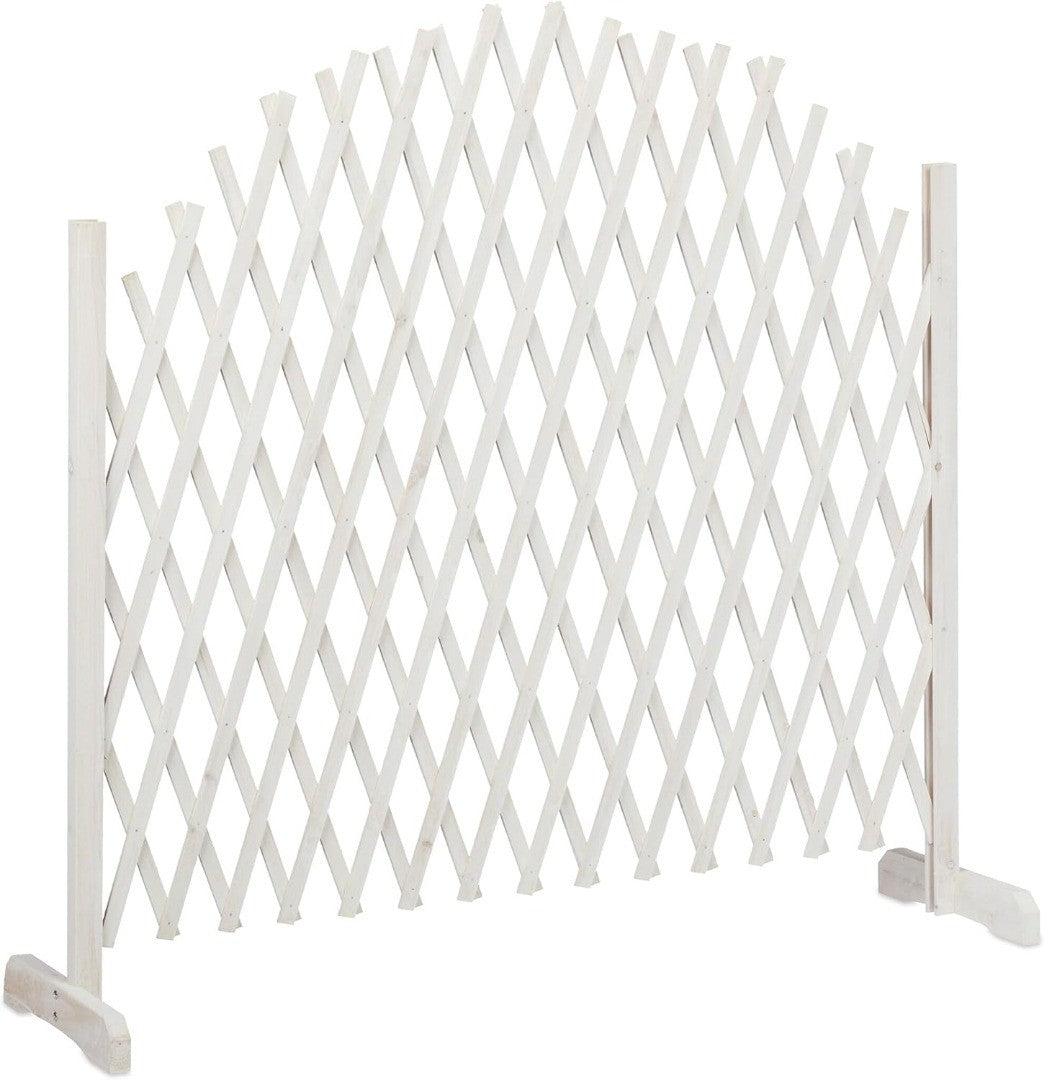 Extendable Wooden Trellis Freestanding 2m White | Scope Online Charity Shop