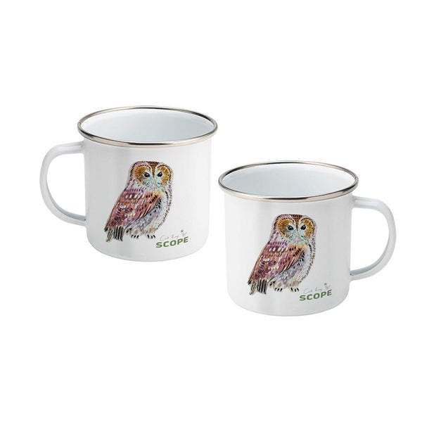 Woodland Animals by Badibidu Owl Enamel Mug