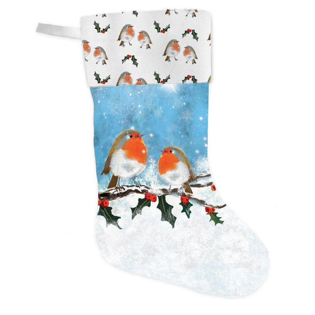 Robin Friends by Sammy Holman Christmas Stocking