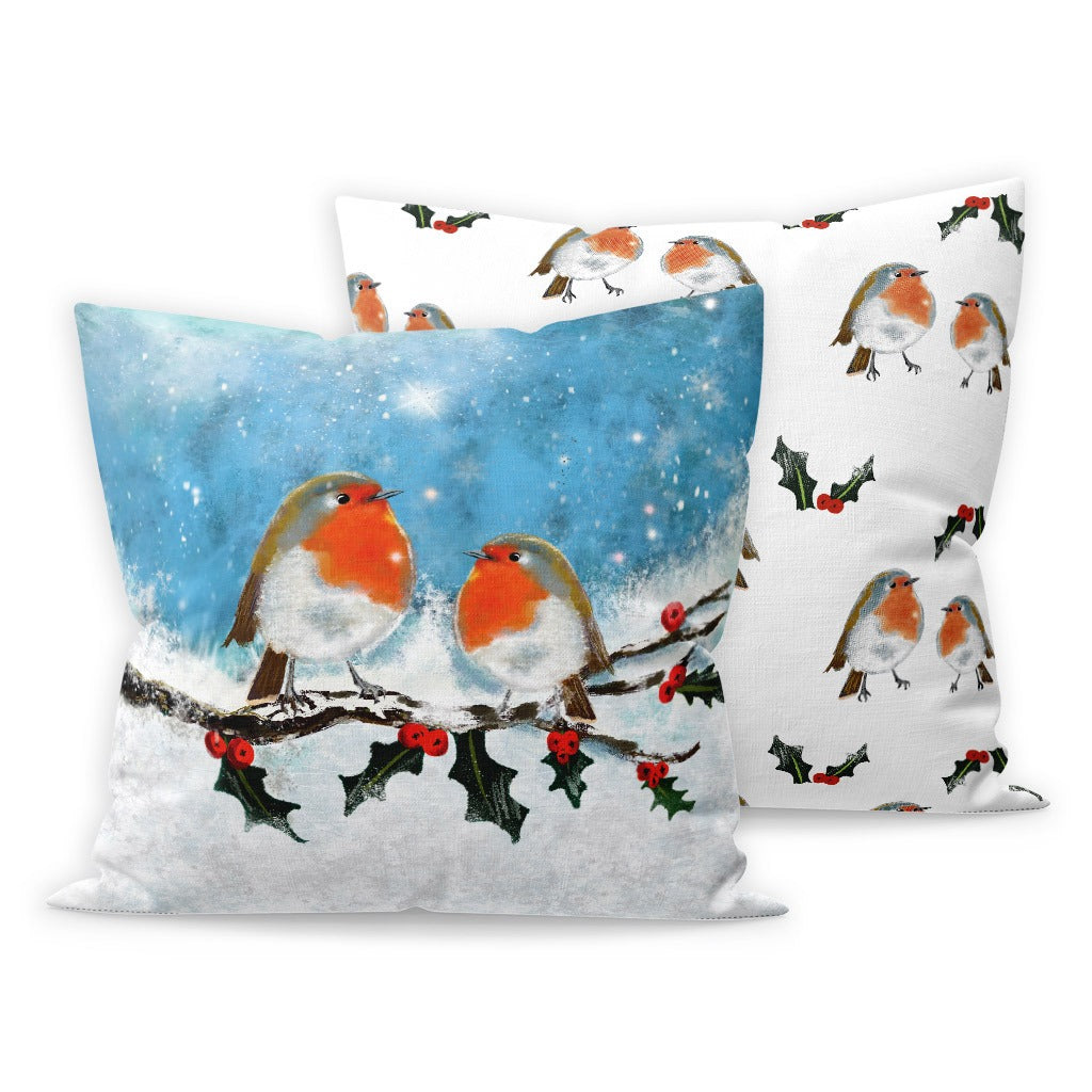 Robin Friends by Sammy Holman Cushion