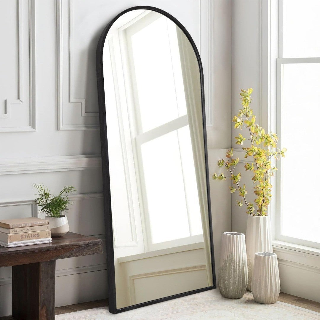Arched Full Length Mirror 120x40cm Black | Scope Online Charity Shop