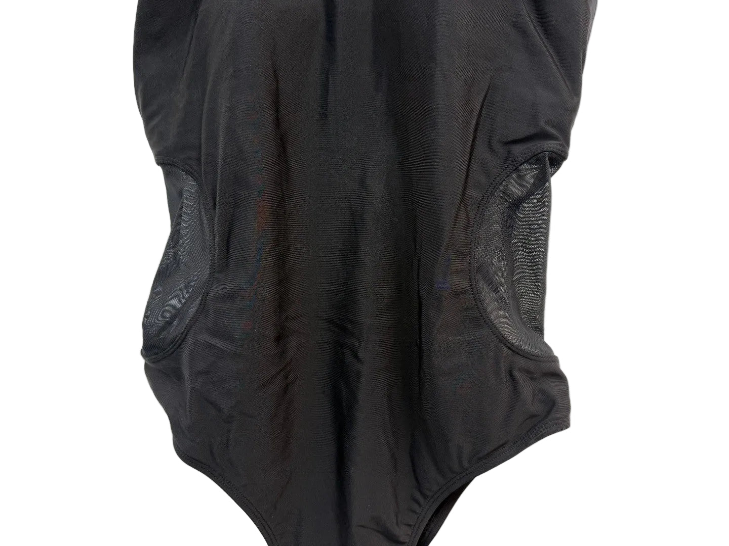 REEBOK Racerback Swimsuit Mesh Panels L Black
