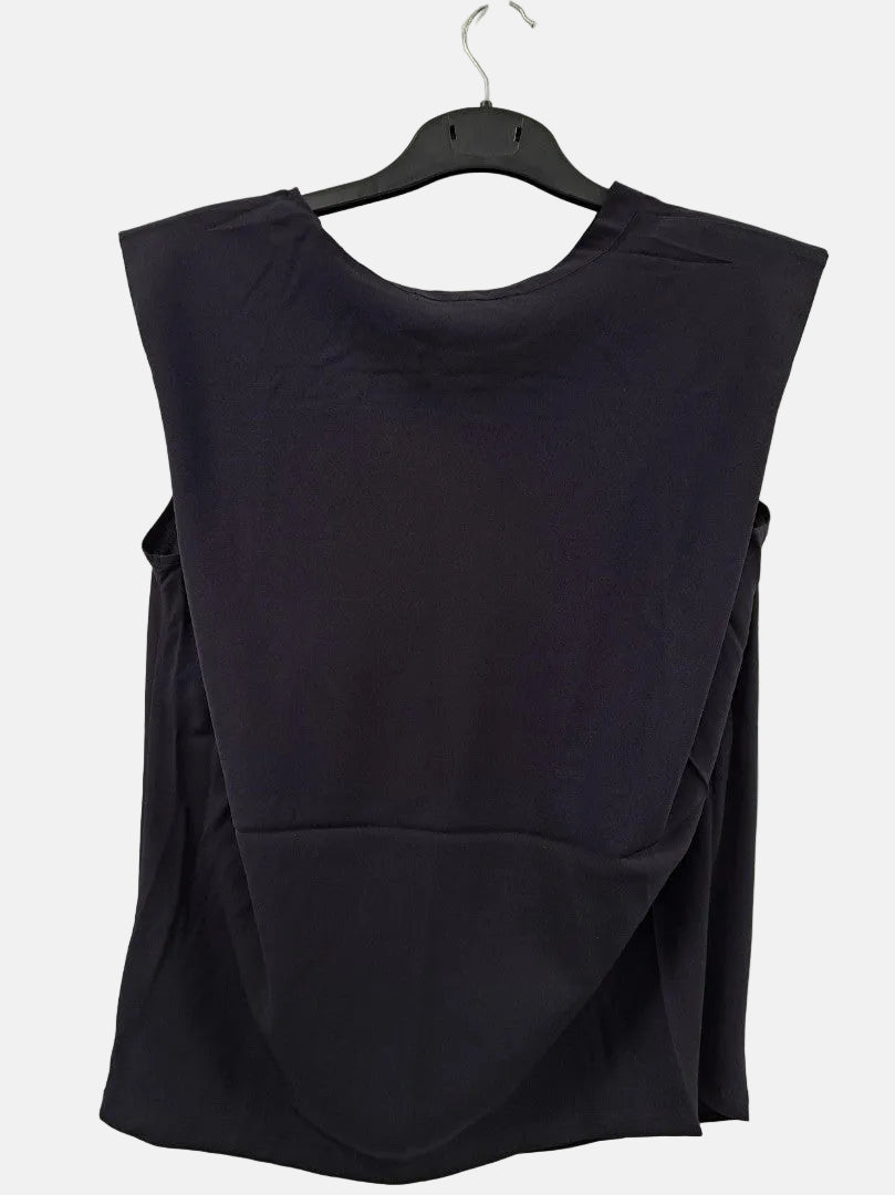 FRENCH CONNECTION Women's Fitted Shell Top L Navy Blue