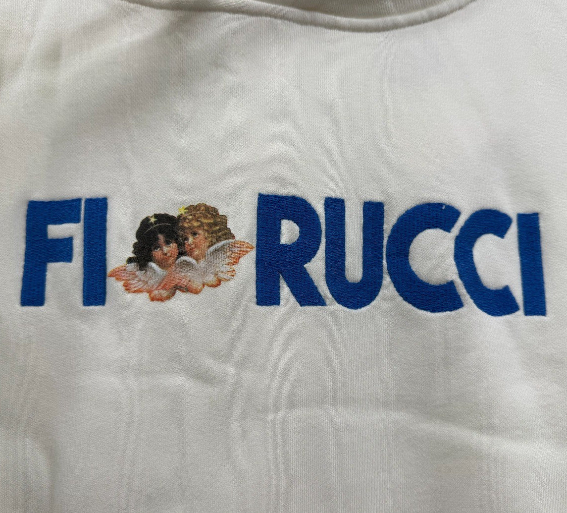 FIORUCCI Angel Logo Hoodie XS Cream White