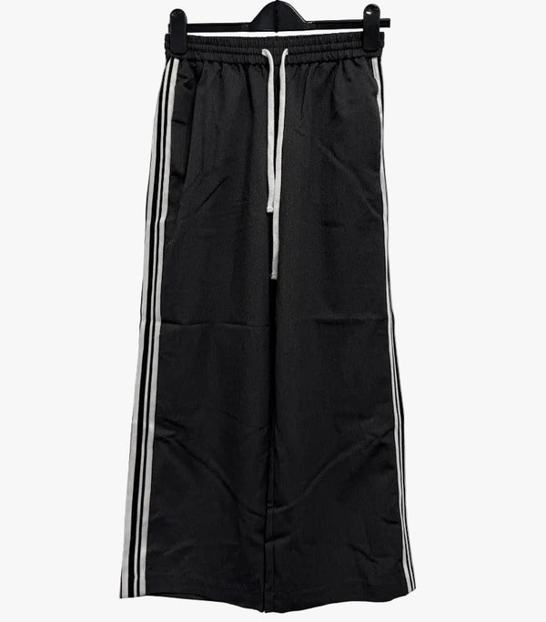 NOISY MAY Wide Leg Side Stripe Trousers XXS Dark Grey