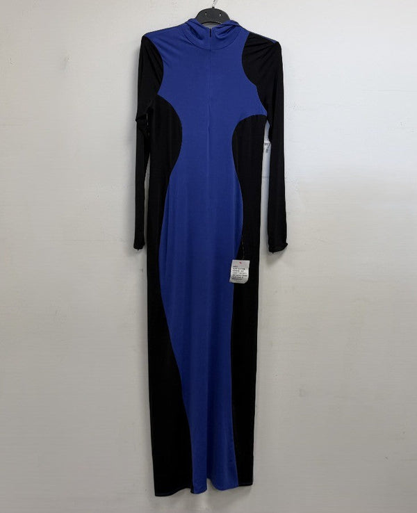 TOPSHOP Limited Edition Hooded Midi Dress M Blue/Black