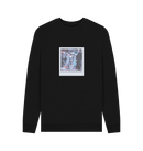 Black Printed Sweater Front