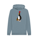 Stone Blue Printed Hoody Front