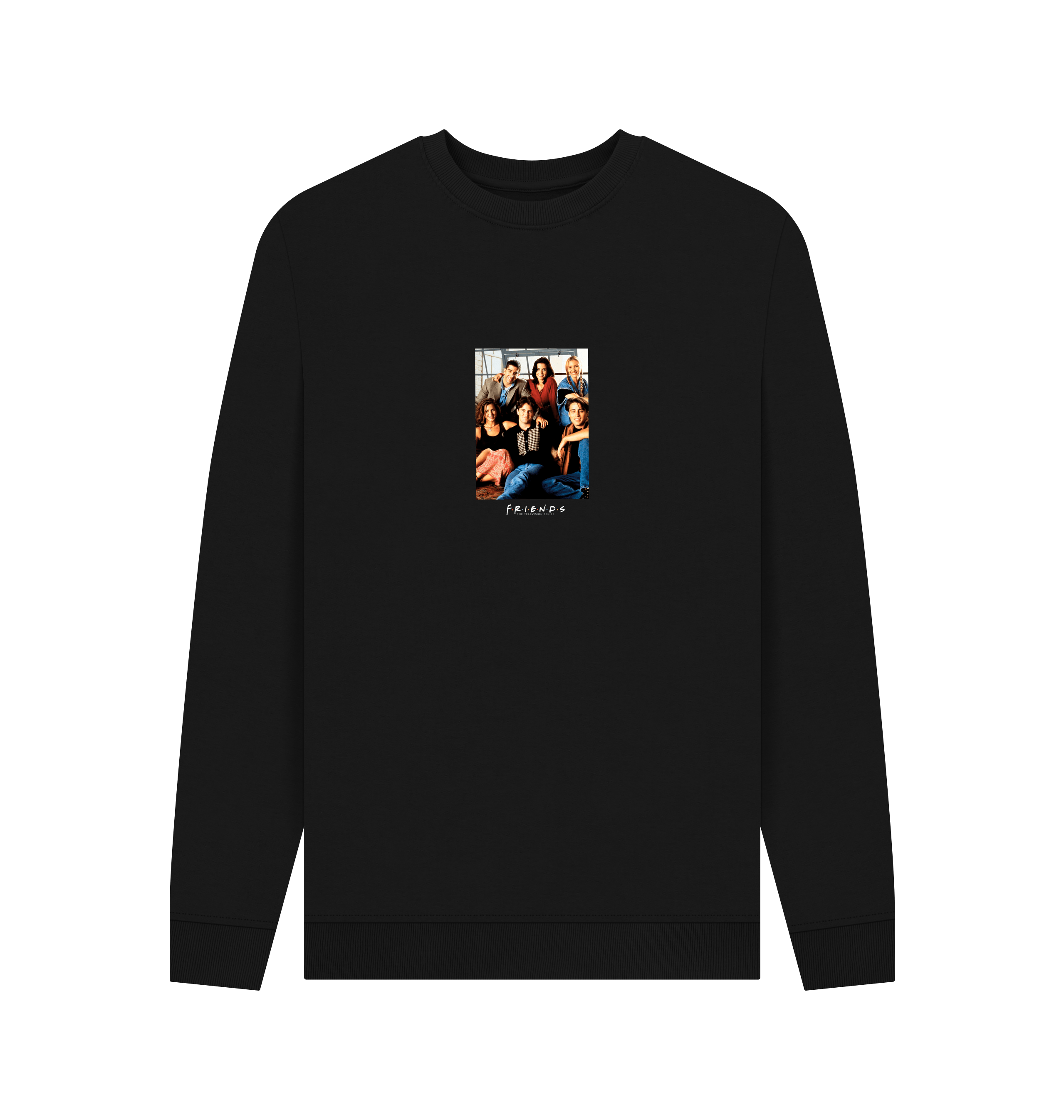 Black Printed Sweater Front