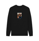 Black Printed Sweater Front