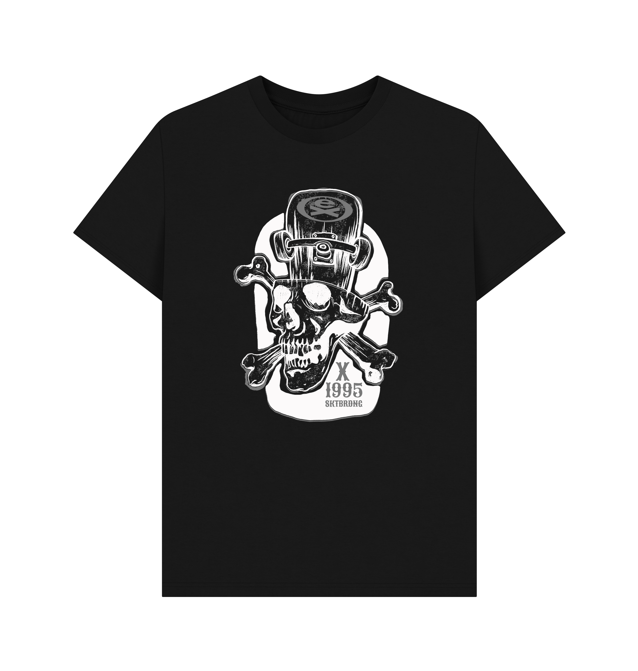 Black Printed T-shirt Front