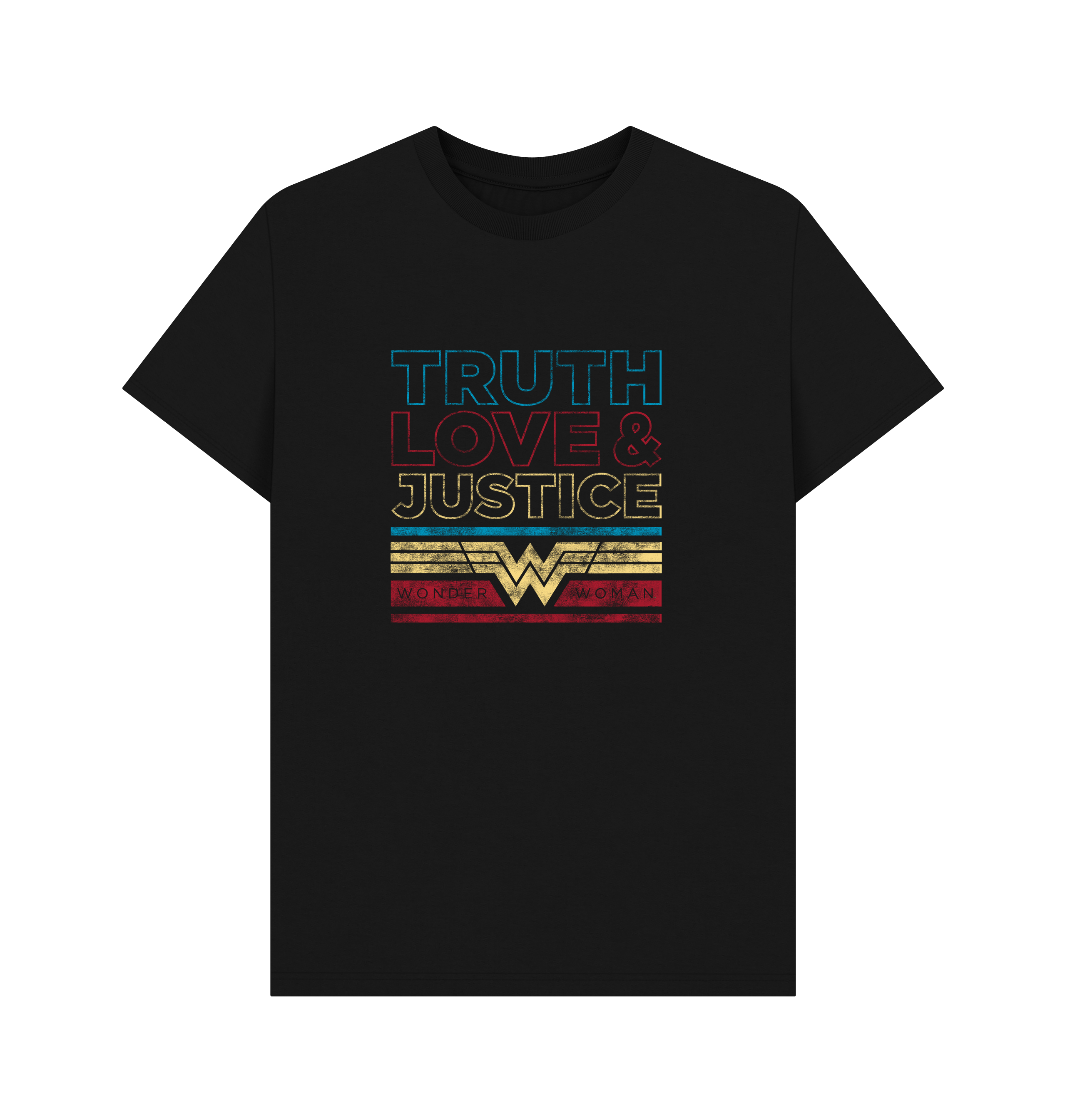 Black Printed T-shirt Front