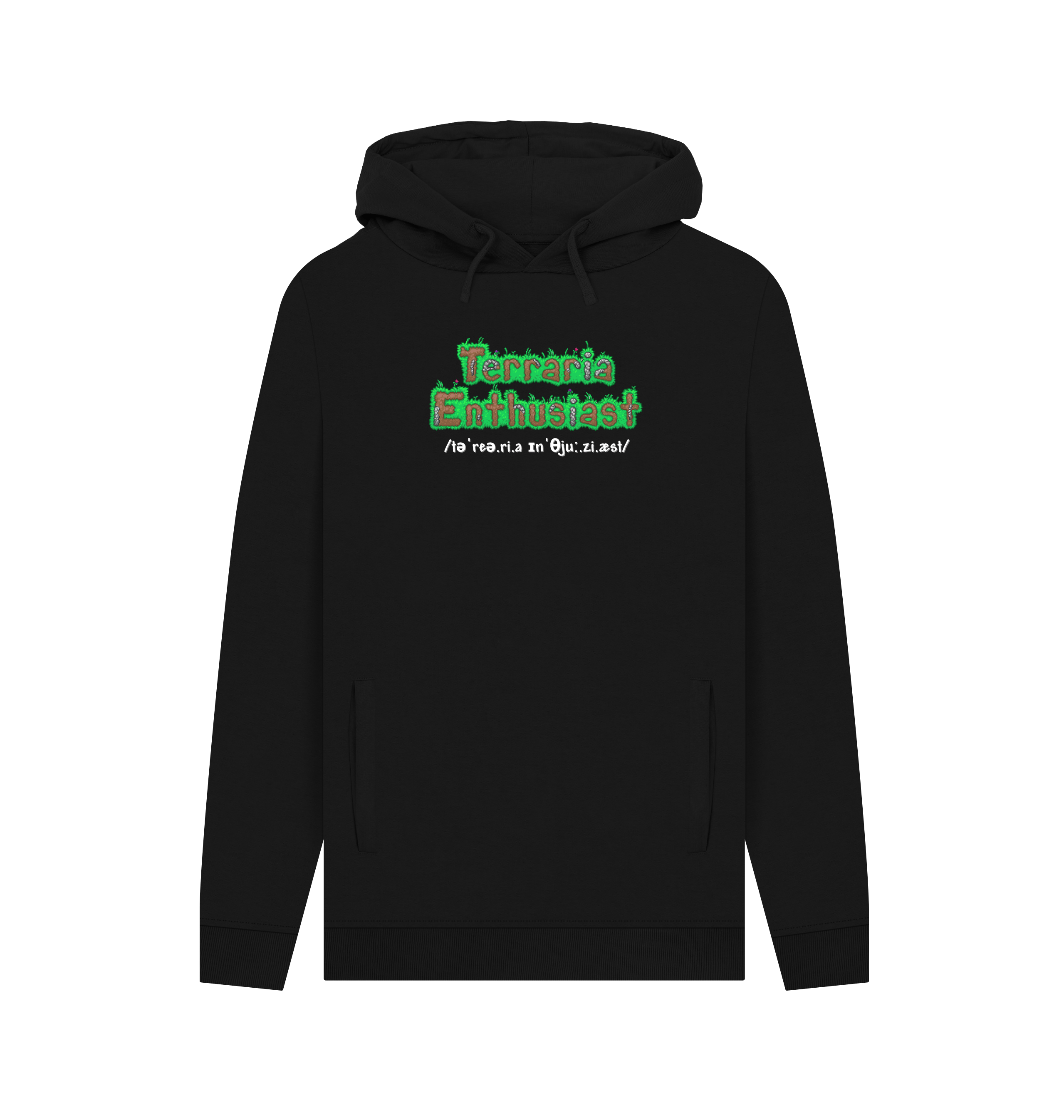 Black Printed Hoody Front