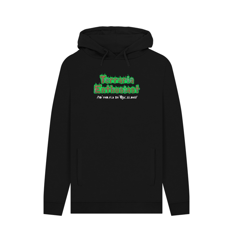 Black Printed Hoody Front