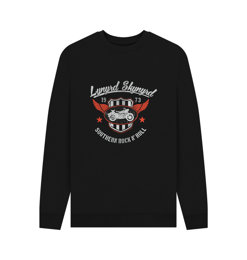 Black Printed Sweater Front