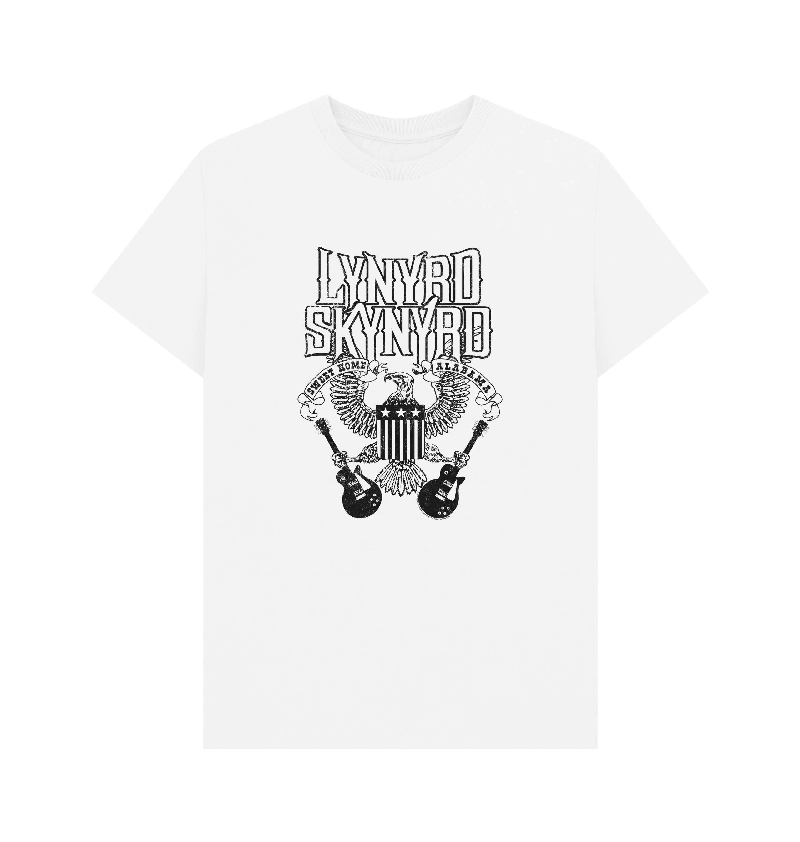 White Printed T-shirt Front