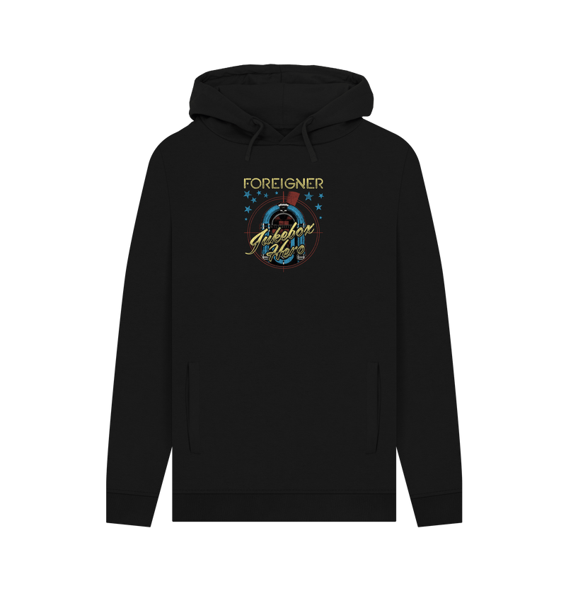 Black Printed Hoody Front