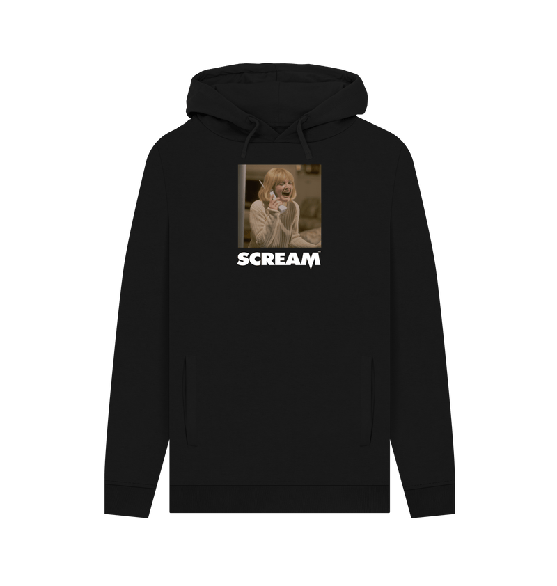 Black Printed Hoody Front