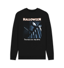 Black Printed Sweater Front