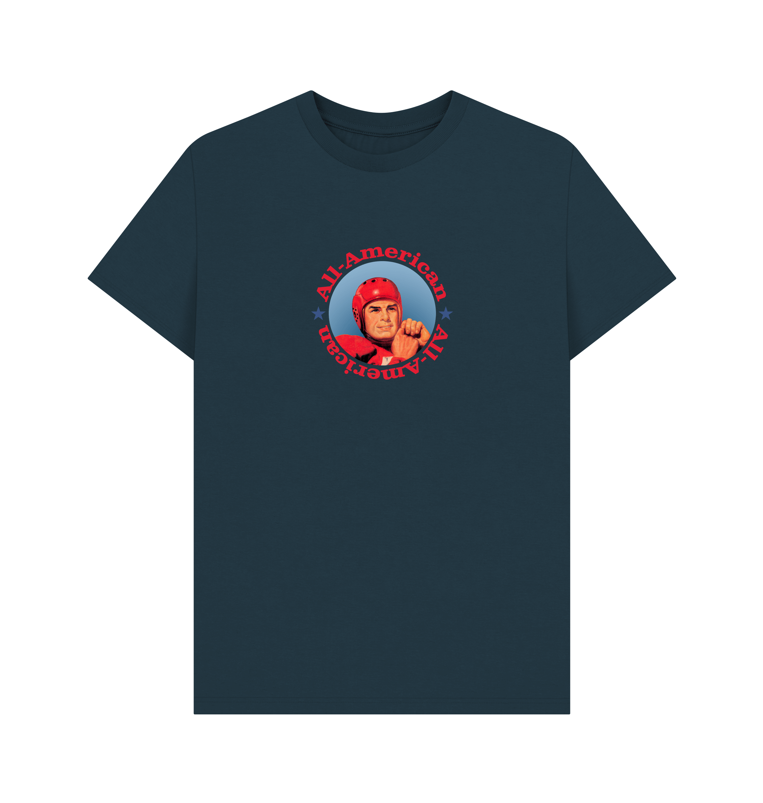 Denim Blue Printed T-shirt Front