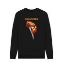 Black Printed Sweater Front