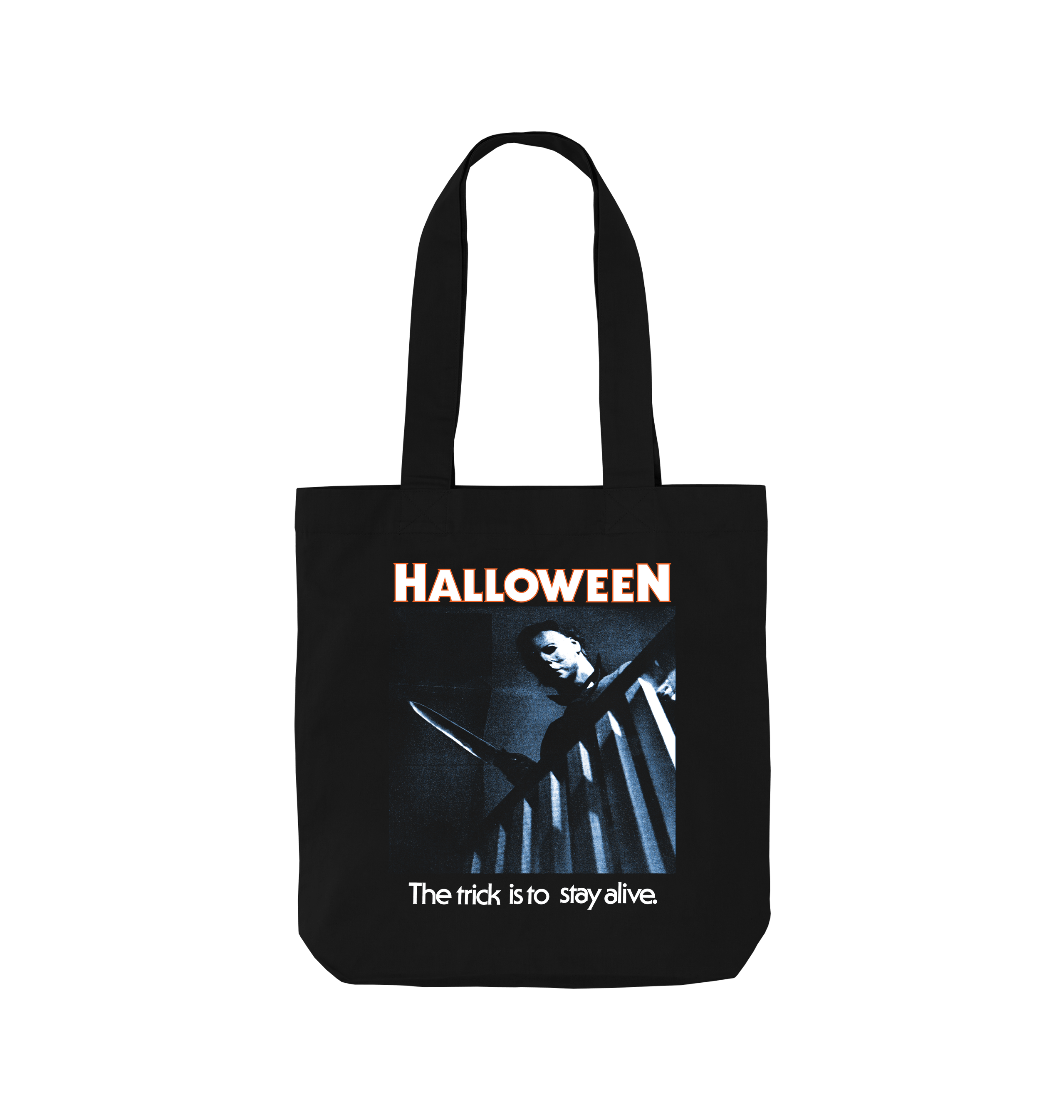 Black Printed Bag Front