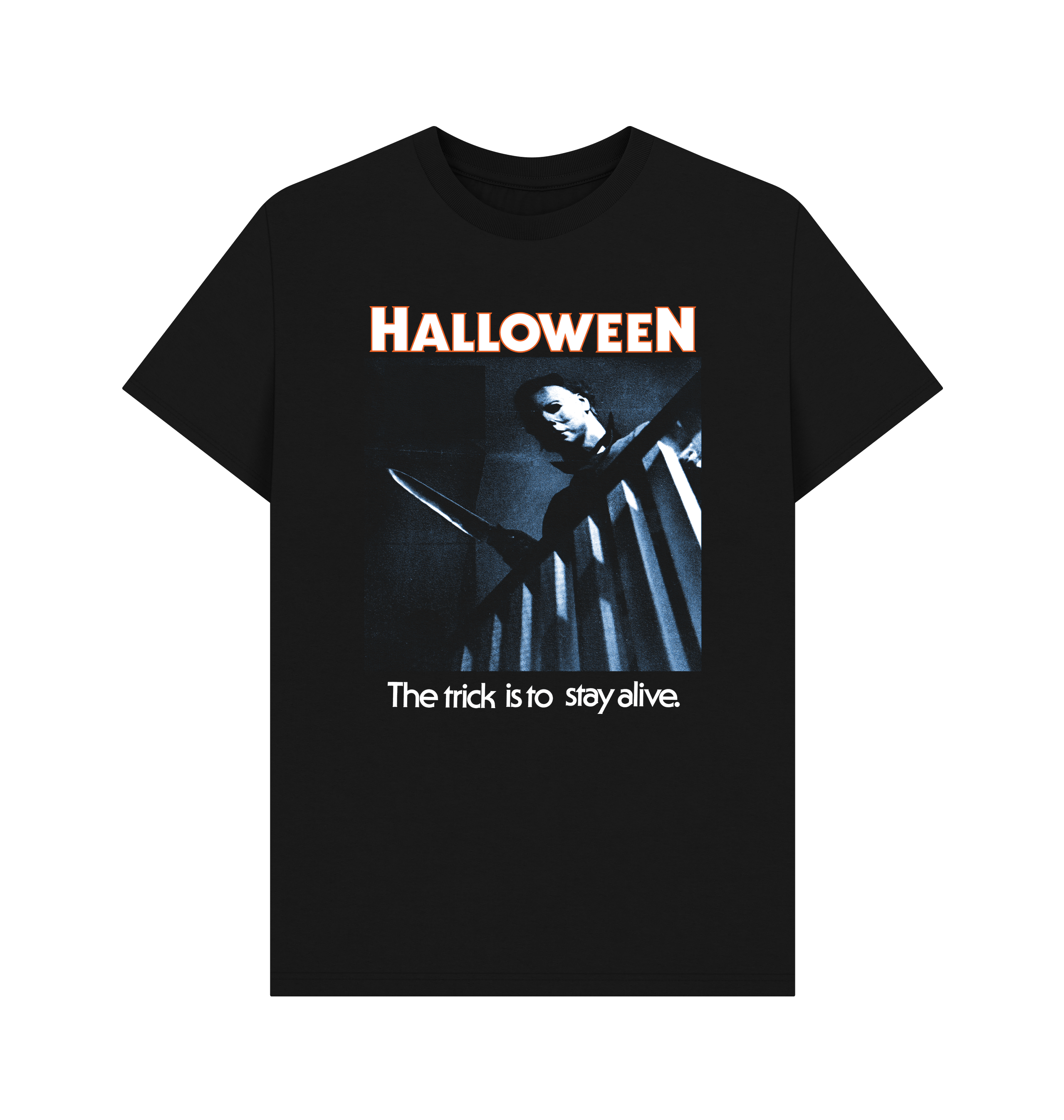 Black Printed T-shirt Front