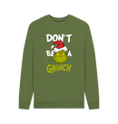 Khaki Printed Sweater Front