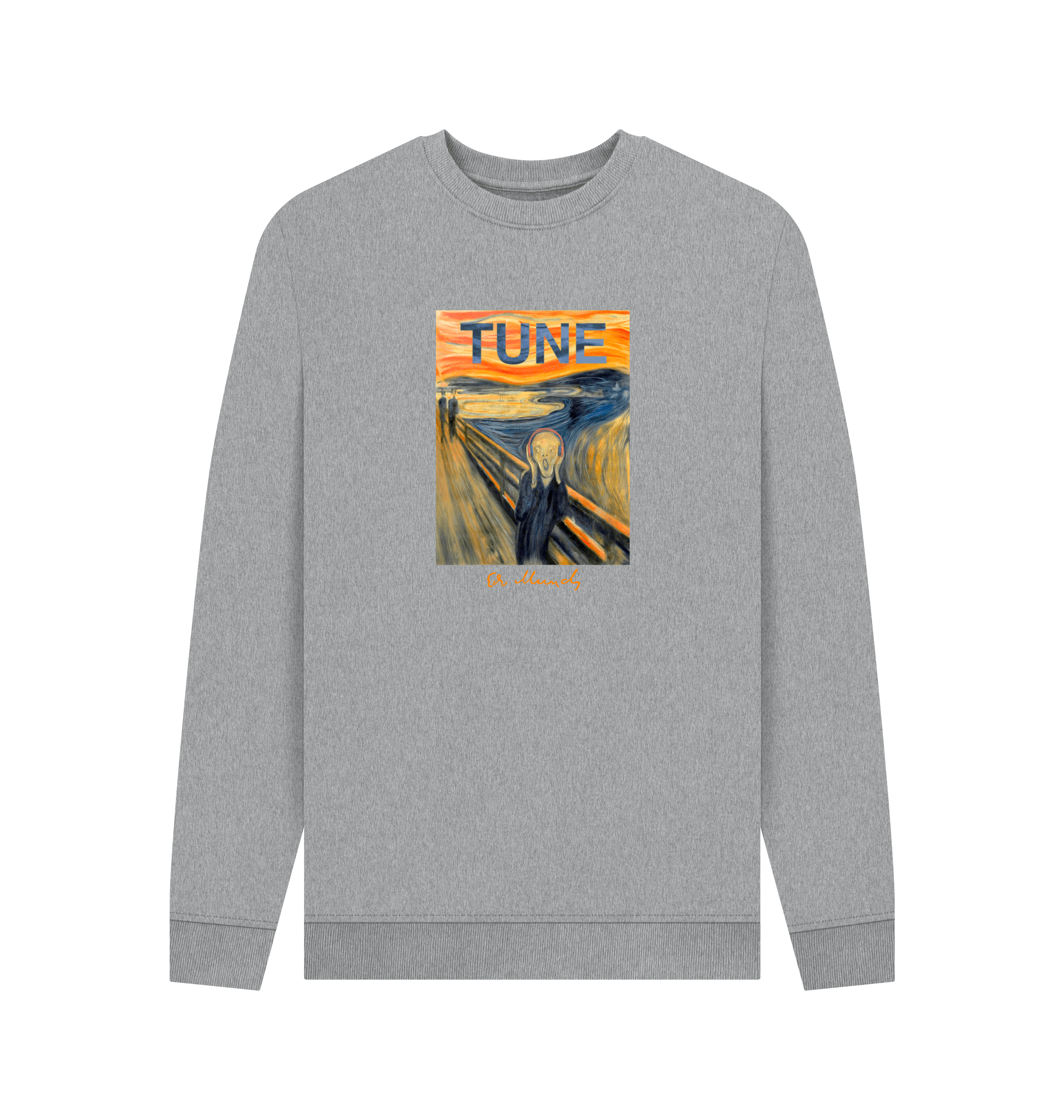 Light Heather Printed Sweater Front
